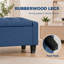 Banc ottoman de rangement en tissu capitonné avec accoudoirs-141969157