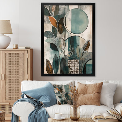 «Vittorio Orange and Green Abstract Bohemia I», reproduction sur toile