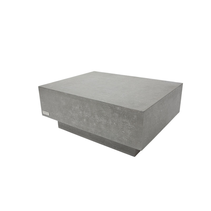 TEVERE Rectangular Concrete Coffee Table 86 x 66 x 35.6 cm, Grey/Brown/Blue