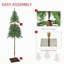 Arbre de Noël artificiel de 6 pi avec 6 lumières, blanc chaud ou lumières DEL colorées, base en acier