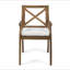 Chaise de salle à manger PERLA, 2 pièces avec 2 coussins crème, pour la cour, le bord de la piscine, le jardin-446948304-446948310