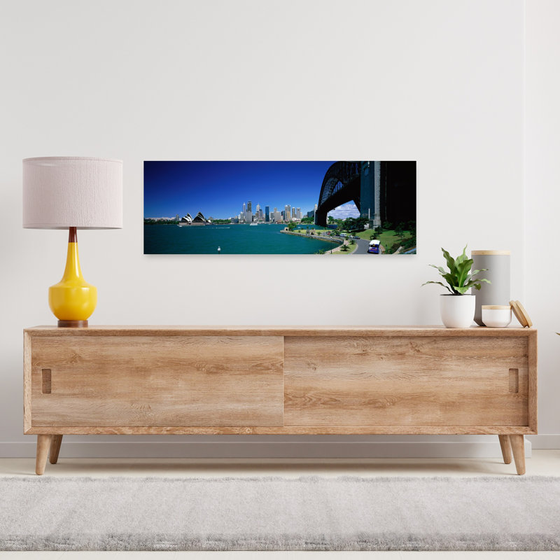 Sydney Australia 1 Piece Wrapped Canvas Panoramic Wall Art, 30.48 cm H x 91.44 cm W