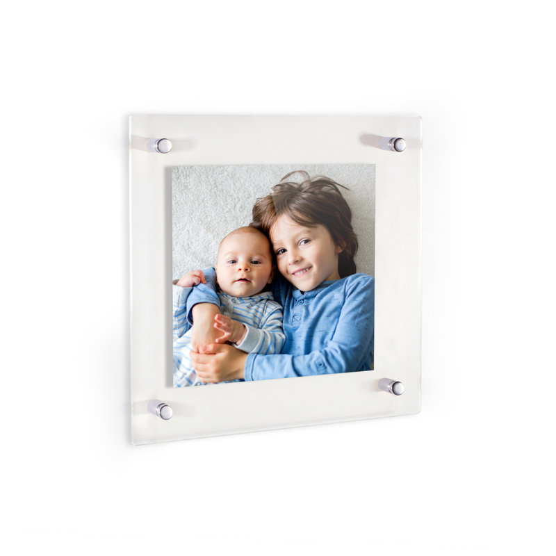 Matte Floater Picture Frame, Chrome, 24" x 24"