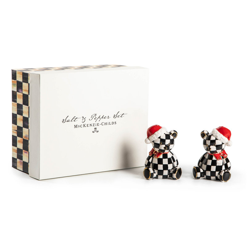 Courtly Santa Bear Salt And Pepper Set