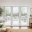 Porte pliante blanche l 108 po x H 80 po pliante en aluminium pliable (3 + 0)-131640007-131640012