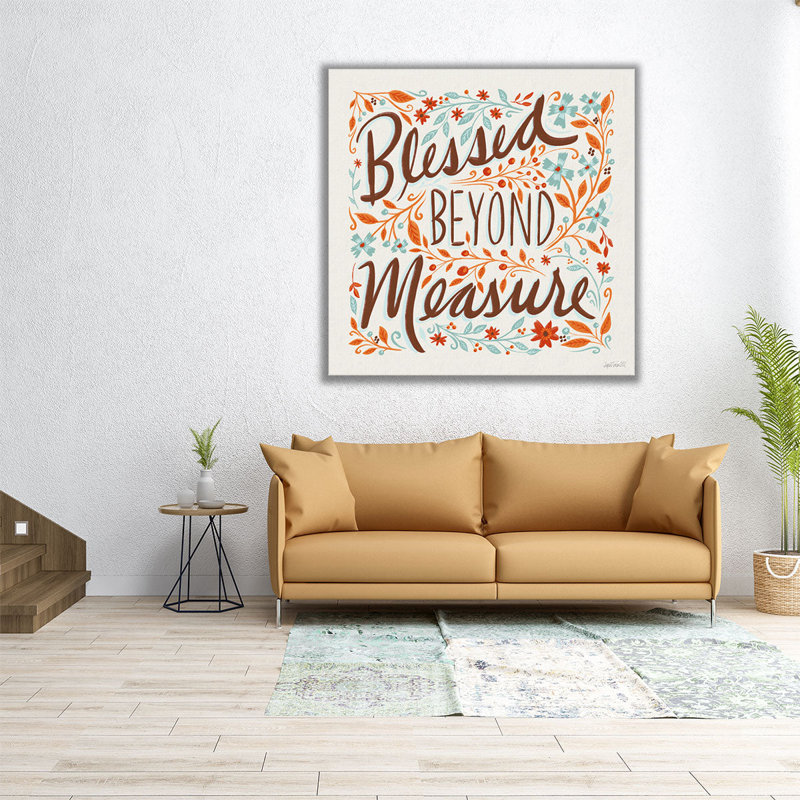 «Blessed Beyond Mesure I», reproduction d'art sur toile, H 30 po x l 30 po