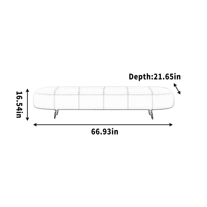 Watford, 16.54" H x 66.93" W x 21.65" D