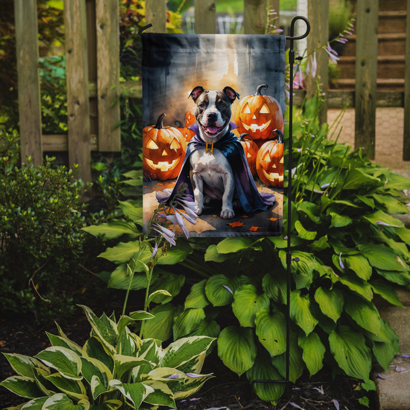 Drapeau de jardin chiot Halloween, Pit Bull Terrier