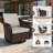 5-Person Outdoor Patio Conversation Rattan Seating Group With 50000BTU Fire Pit Table,2 Swivel Chair and Beige Cushions-1518263903
