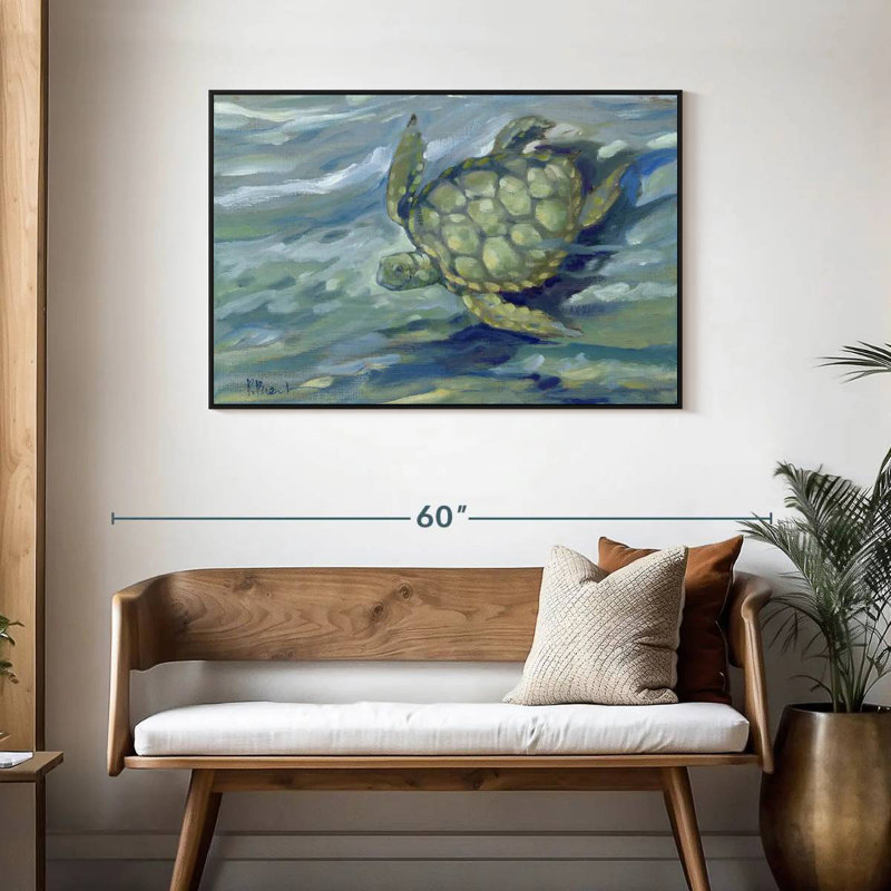 Tortue de mer East Point, Cadre flottant noir, 43 po x 29 po