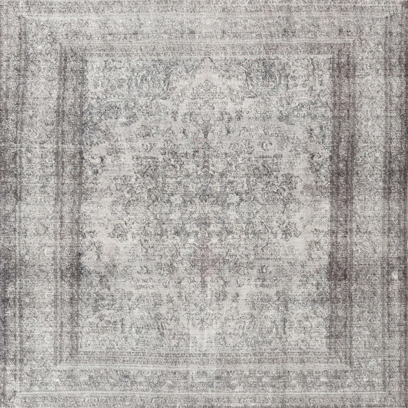 Tapis oriental gris, Rond 7 pi