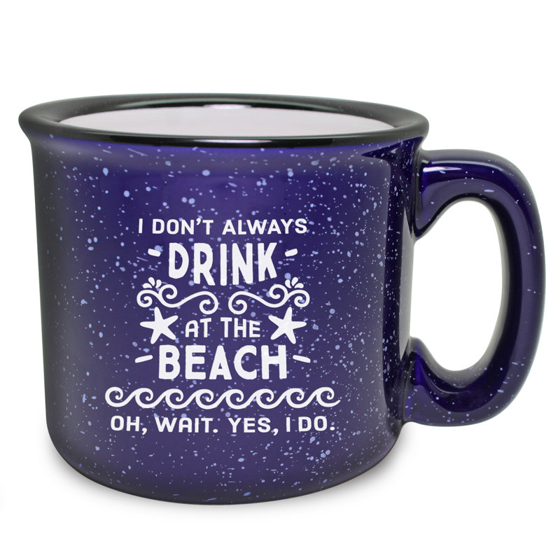 Tasse «Drink At The Beach» en céramique cobalt