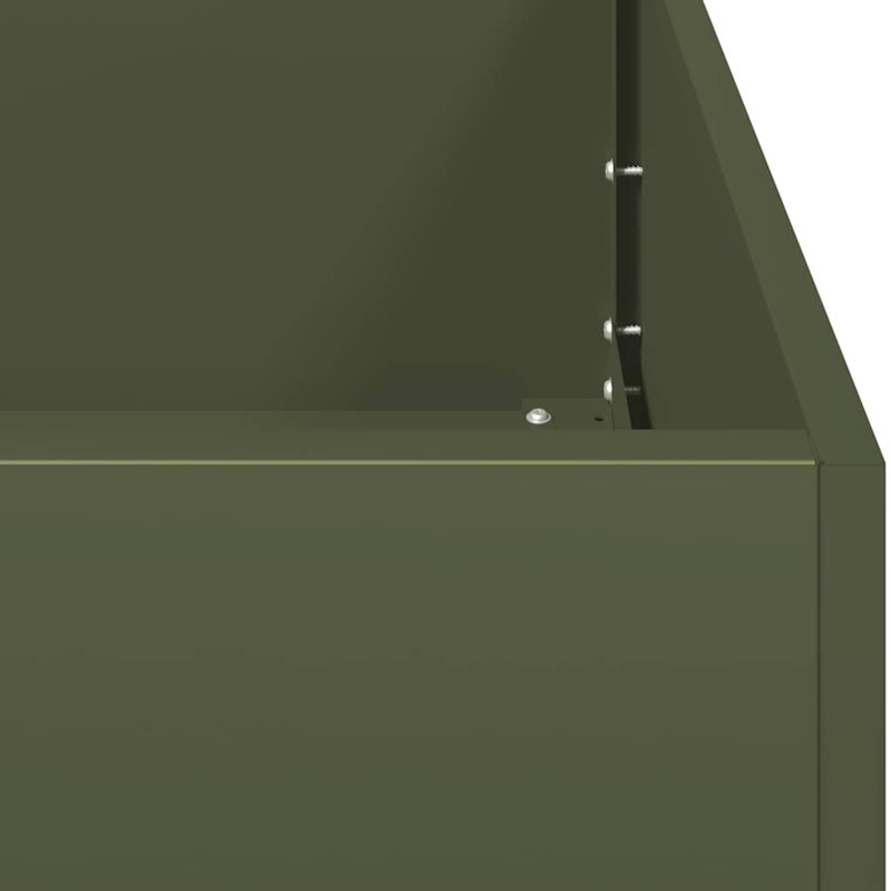 Planter 80X80x40 Cm Cold-Rolled Steel, Olive Green