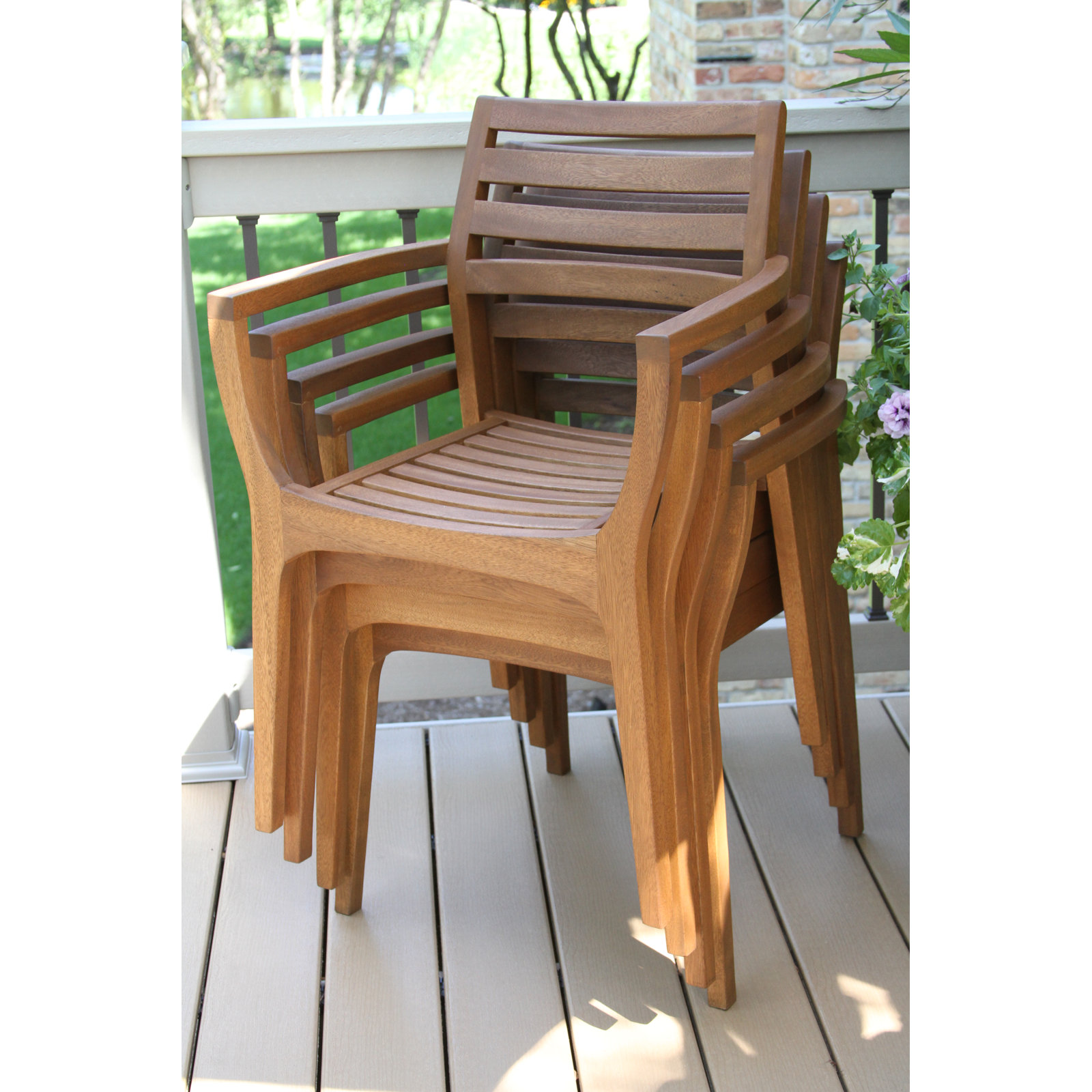 Kinsler Stackable Patio Armchair