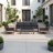 Arunas 4-Piece Steel Outdoor Conversation Set with Wood-Grain Pattern & Weather-Resistant Cushions
