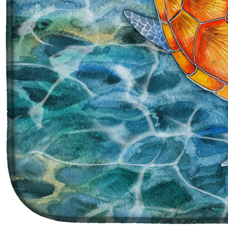 Tapis de séchage sous eau en tortue de mer, Orange