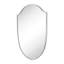 Miroir de salle de bain asymétrique en métal arqué 30 po H x 20 po Faus pour meuble-lavabo, commode, manteau de cheminée ou chambre à coucher-1332063293