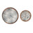 Enameled Mango Wood Round Bowl Set With Botanical Patterns