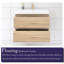 Meuble-lavabo mural simple 30 po avec plateau en marbre de culture Cira-98747985