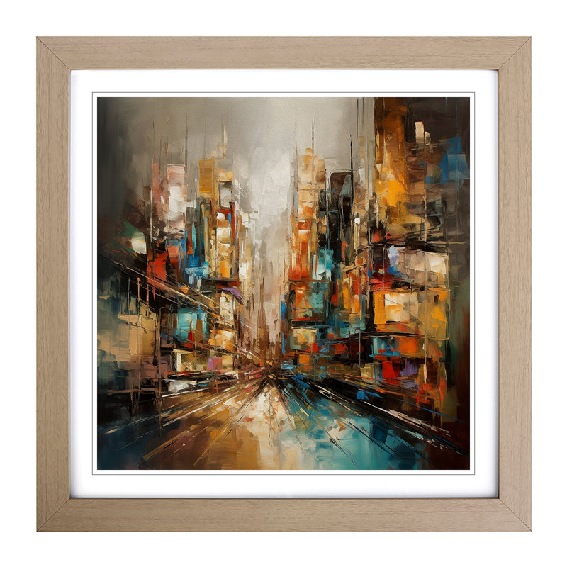 Single Picture Frame Print on Wood, Oak