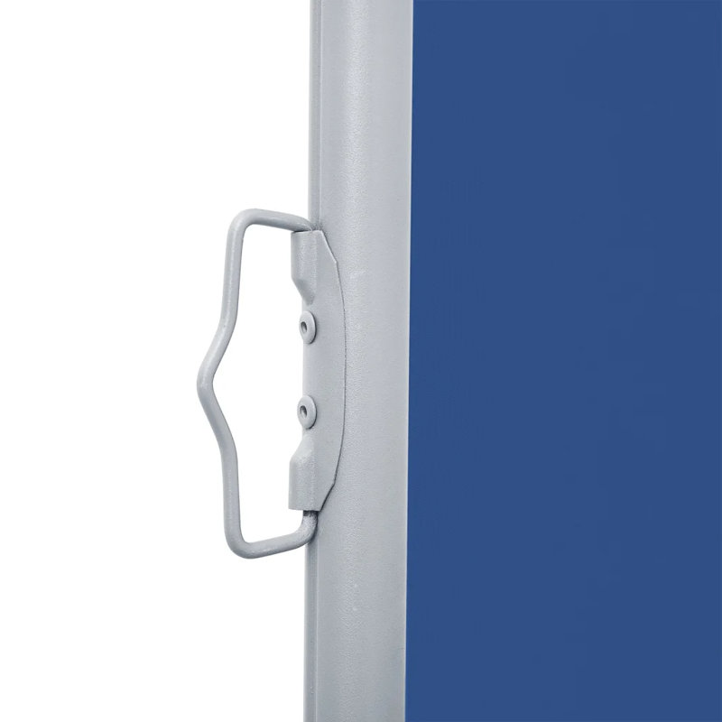 Dakota Fields 1000cm W x 0.285cm D Fabric Cover Motorised Retractable Side Awning, Blue, 100cm H x 1000cm W