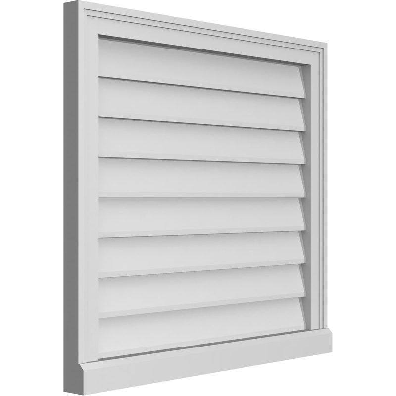 Cadre de seuil Brickmould, brun clair apprêté, H 26 po x l 28 po x P 2 po
