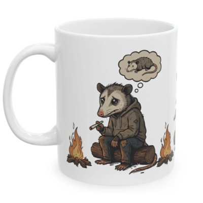 Misunderstood Possum Mug | Funny Opossum Coffee Mug | 11 oz Ceramic Mug | Gift for Animal Lovers