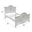 Lit double Flora, finition blanche-149224361