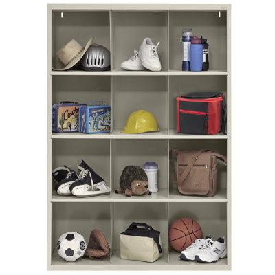 Sandusky Lee 46" L x 18" W x 66" H Steel 12-Bin Cubby Storage Organizer by Sandusky