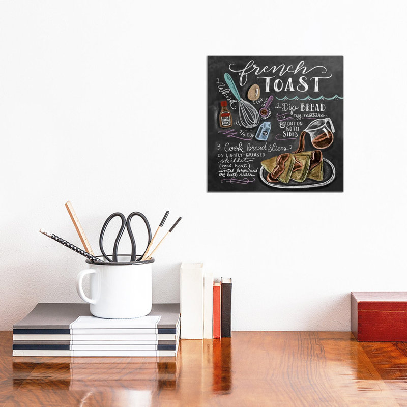 French Toast Recipe - Print on Canvas, 30.48cm H x 30.48cm W x 1.91cm D, Wrapped Canvas