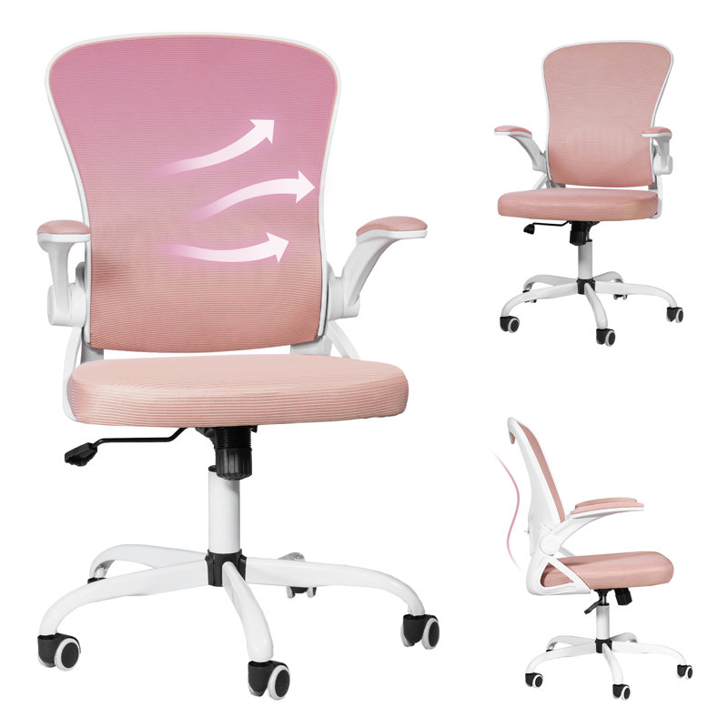 Chaise de travail ergonomique Dvenger, Blanc, Rose