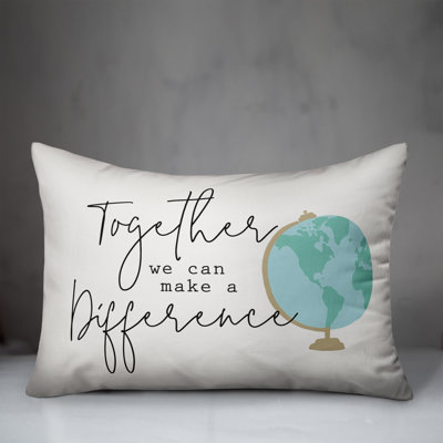 Together We Can Make a Difference Lumbar Pillow