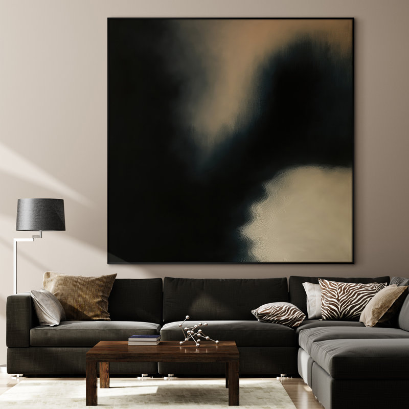 Très grand art mural, reproduction d'art sur toile - art abstrait moderne et net, H 36 po x l 36 po