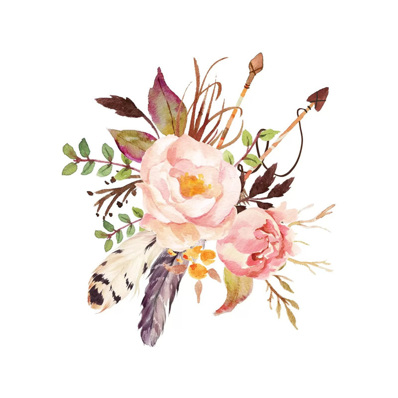 Floral - Painting on Canvas, Wrapped Canvas, 30.48cm H x 30.48cm W x 1.91cm D