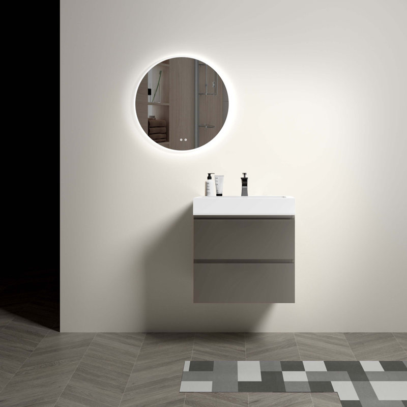 18.1'' Single Bathroom Vanity with Top, Gray