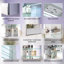 Armoire de salle de bain à miroir encastrée ou à surface pour salle de bain avec tablettes réglables et désembueur-22069093
