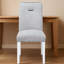 Ensemble de 2 chaises d'appoint en velours gris ardoise pour salle à manger, design contemporain à lattes, structure en bois massif