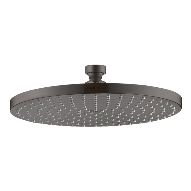 AXOR Starck Shower Head 240 1-Jet, 2.5 GPM, Brushed Black Chrome, 1.75 GPM