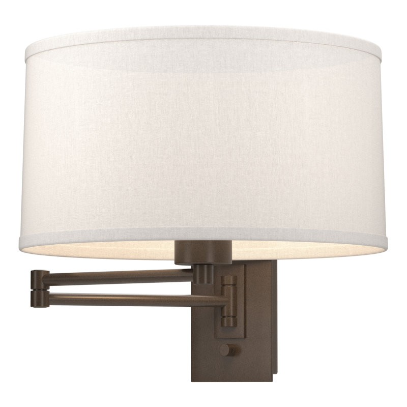 Simple Lines 1 - Light Dimmable Swing Arm, Flax, Bronze