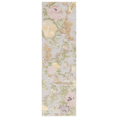 602 Area Rug In Pink / Grey
