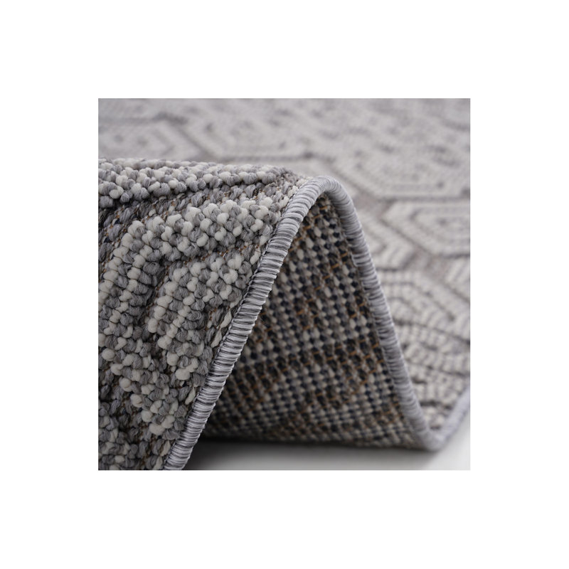 Guros Collection 8X10 Geometric Indoor / Outdoor Area Rug, Rectangle 7'9" x 10'
