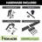 Black Rustic Classic Design Double Track Bypass Two Door Barn Door Hardware Kit( Door Not Included）-1607197139