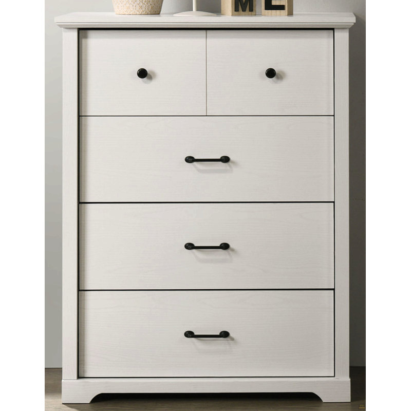 Commode blanche à 4 tiroirs l 32 po, Blanc