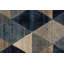 Tapis bleu à motif géométrique-22280860