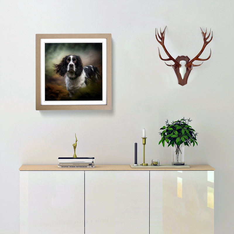 Single Picture Frame Print on Wood, Oak
