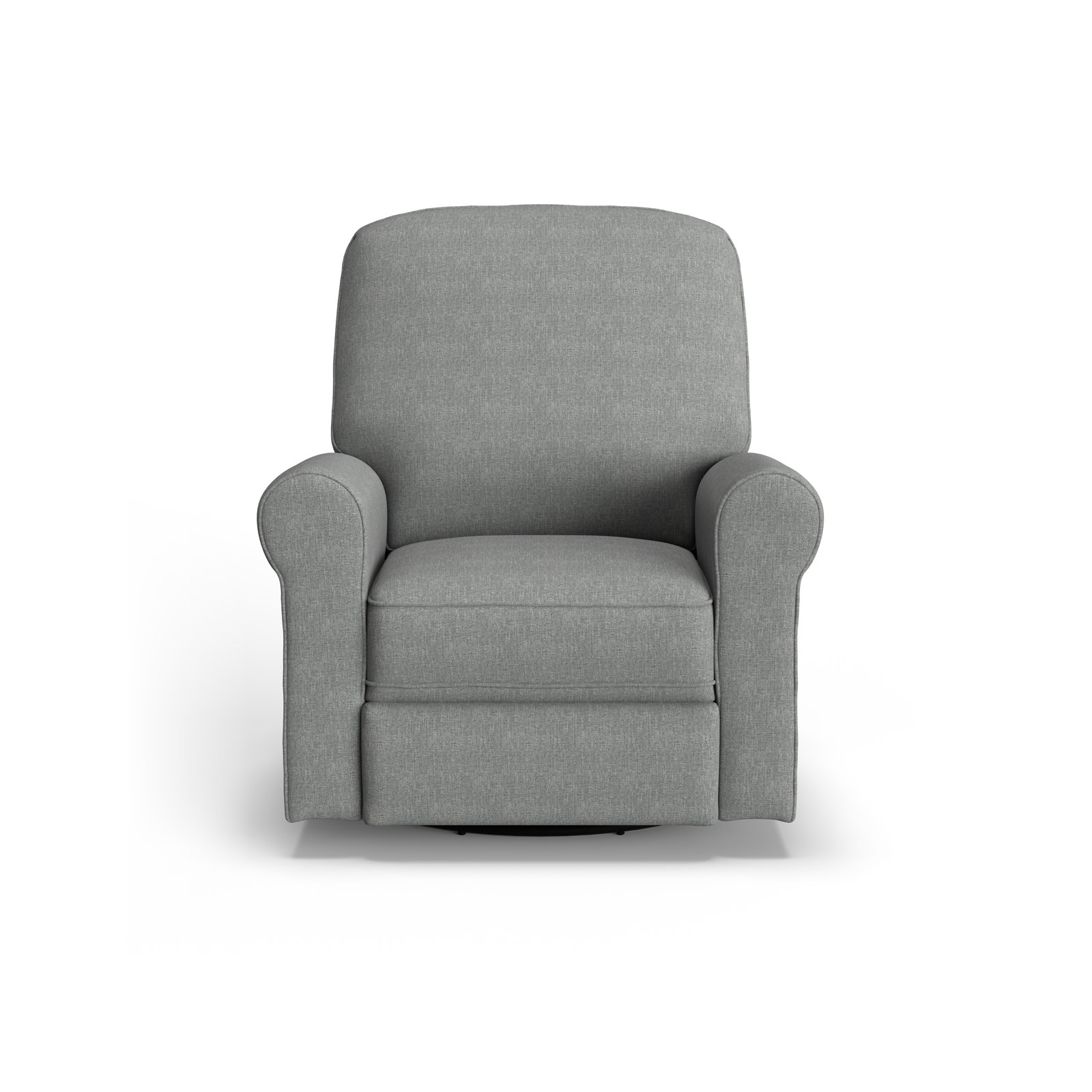 Anastasia Upholstered Swivel Reclining Glider, Charcoal Grey Performance