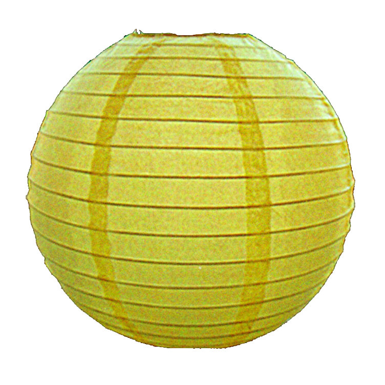 Round Paper Pendant Shade ( Clip On ), 40cm H x 40cm W x 40cm D, Apricot