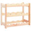 Tingley Solid Wood Floor Wine Bottle Rack in Brown