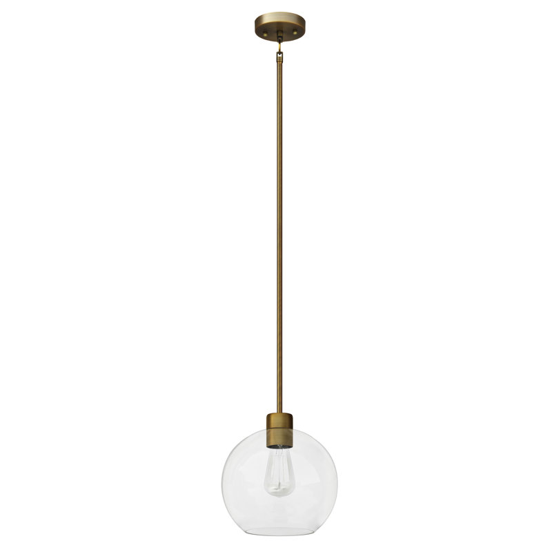 1 - Light Kitchen Island Pendant, Clear, Gold