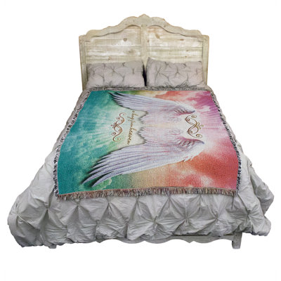 Pure Country Weavers A Hugs from Heaven Blanket by Brigid Ashwood - Sympathy Bereavement Gift Tapestry Throw Woven from Cotton - Made in The USA (72x54)